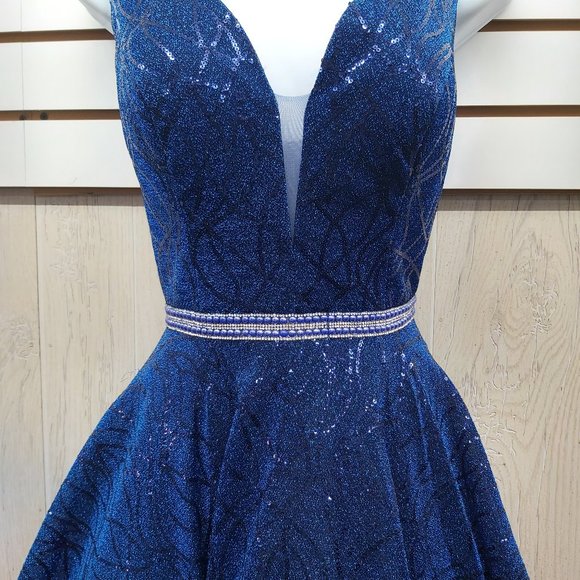 NWT Metallic Glitter Cocktail/Prom/Formal Dress - Picture 6 of 7